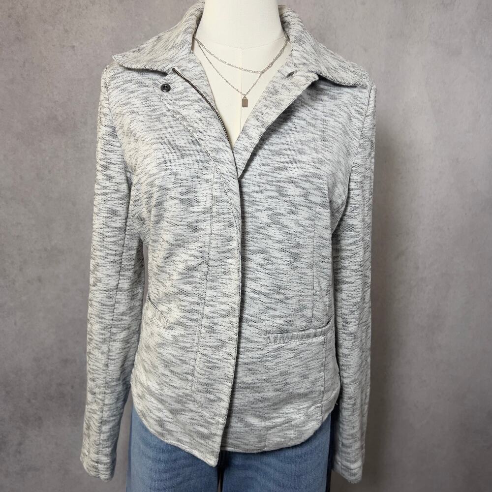 Cabi Womens Neo Moto French Terry Jacket Zip Front Size Small